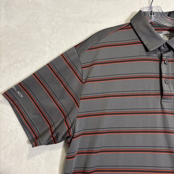 Under Armour Men's Golf Striped Polo Shirt Heatgear Loose Fit Coldblack XL - Picture 4 of 14